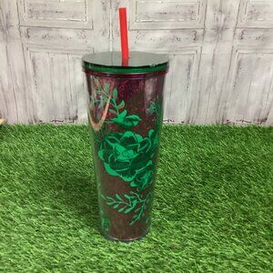 Starbucks 2022 Rose Floral Glitter 24oz Tumbler